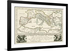 Carte de l'Empire romain de Jules Cesar-Julius Caesar-Framed Giclee Print