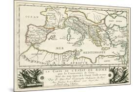 Carte de l'Empire romain de Jules Cesar-Julius Caesar-Mounted Giclee Print