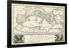 Carte de l'Empire romain de Jules Cesar-Julius Caesar-Framed Giclee Print