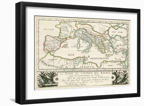 Carte de l'Empire romain de Jules Cesar-Julius Caesar-Framed Giclee Print