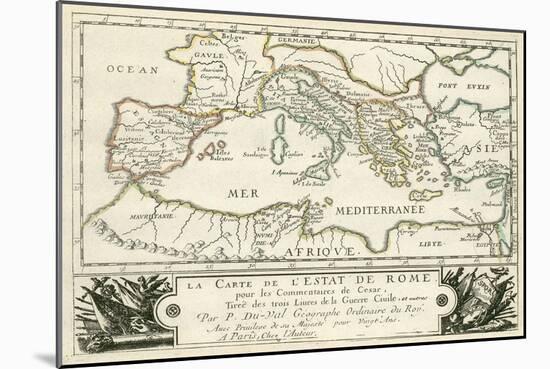 Carte de l'Empire romain de Jules Cesar-Julius Caesar-Mounted Giclee Print