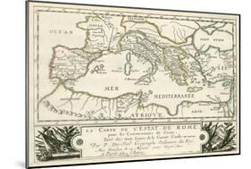 Carte de l'Empire romain de Jules Cesar-Julius Caesar-Mounted Giclee Print