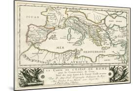 Carte de l'Empire romain de Jules Cesar-Julius Caesar-Mounted Giclee Print