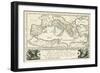 Carte de l'Empire romain de Jules Cesar-Julius Caesar-Framed Premium Giclee Print