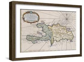 Carte de l'isle de Saint Domingue-null-Framed Giclee Print