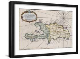 Carte de l'isle de Saint Domingue-null-Framed Giclee Print