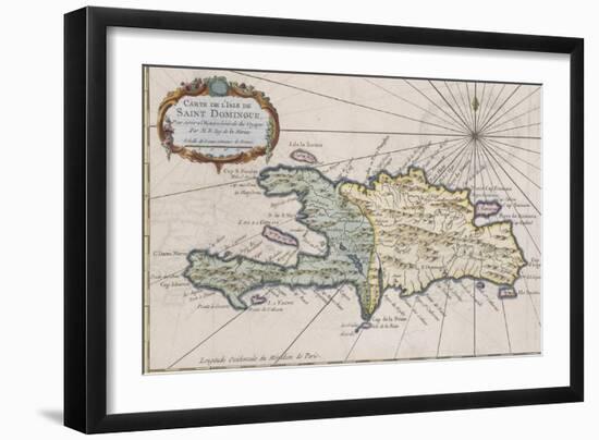 Carte de l'isle de Saint Domingue-null-Framed Giclee Print