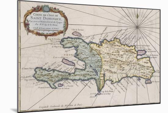 Carte de l'isle de Saint Domingue-null-Mounted Giclee Print