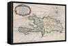 Carte de l'isle de Saint Domingue-null-Framed Stretched Canvas