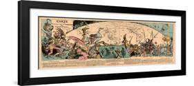 Carte Des Voyages Très Extraordinaires De Saturnin Farandoul-Albert Robida-Framed Giclee Print