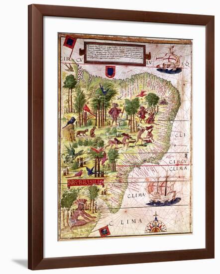 Carte du Bresil-null-Framed Giclee Print