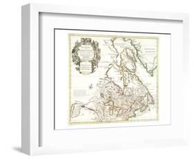 Carte Du Canada 1703-Guillaume De Isle-Framed Art Print