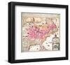 Carte La Nouvelle France 1719-Nicolas De Fer-Framed Art Print