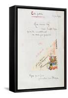 Carte-Postale, Poem Dedicated to Jean Royere from the Case D'Armons Collection, 1915-Guillaume Apollinaire-Framed Stretched Canvas