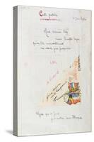 Carte-Postale, Poem Dedicated to Jean Royere from the Case D'Armons Collection, 1915-Guillaume Apollinaire-Stretched Canvas