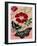 "Carte Postale" Red Butterfly Botanical Collage-Piddix-Framed Art Print