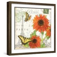 Carte Postale Sunflowers I-Julie Paton-Framed Art Print