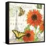 Carte Postale Sunflowers I-Julie Paton-Framed Stretched Canvas