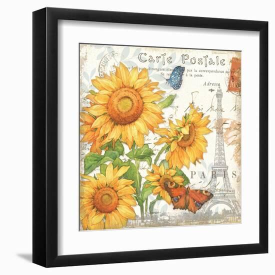 Carte Postale Sunflowers II-Julie Paton-Framed Art Print