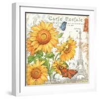 Carte Postale Sunflowers II-Julie Paton-Framed Art Print