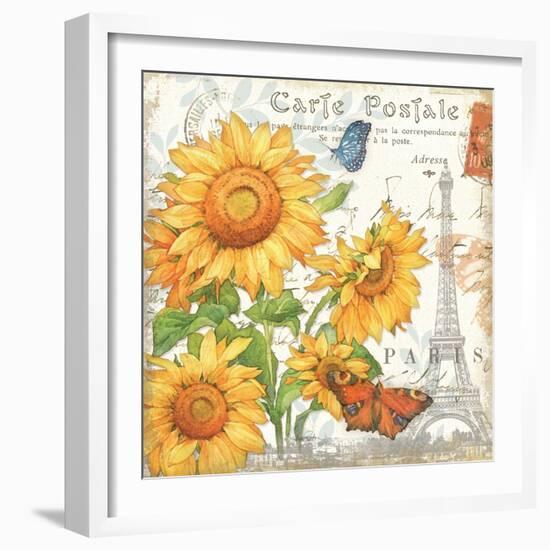 Carte Postale Sunflowers II-Julie Paton-Framed Art Print