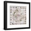 Carte Routière de Paris 1839-Anchin-Framed Art Print