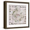 Carte Routière de Paris 1839-Anchin-Framed Art Print