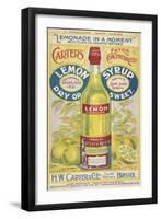 Carter's Lemon Syrup - Lemonade in a Moment-null-Framed Art Print