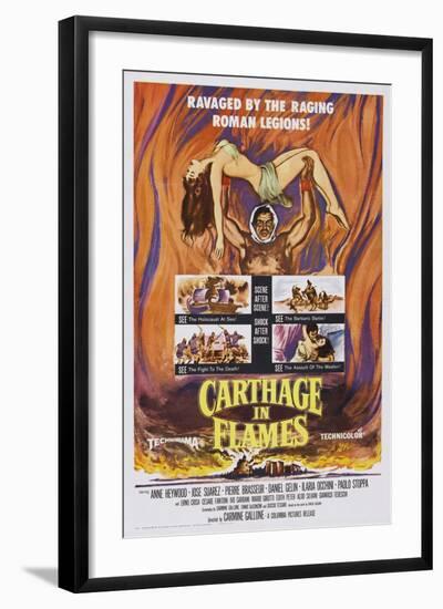 Carthage in Flames-null-Framed Art Print