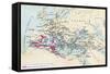 Carthagian Colonies and Area of Influence in the Mediterranean-null-Framed Stretched Canvas
