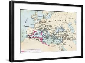 Carthagian Colonies and Area of Influence in the Mediterranean-null-Framed Giclee Print