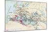 Carthagian Colonies and Area of Influence in the Mediterranean-null-Mounted Giclee Print
