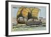 Carthaginian Trireme, 2nd Century BC-null-Framed Giclee Print