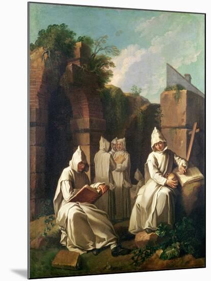 Carthusian Monks in Meditation-Etienne Jeaurat-Mounted Giclee Print