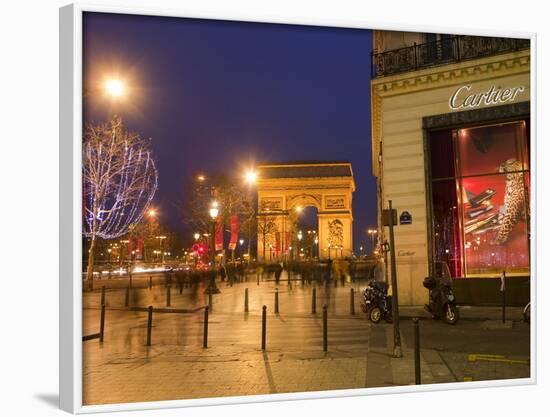 Cartier Store, Champs Elysees, and Arc De Triomphe, Paris, France, Europe-Marco Cristofori-Framed Photographic Print