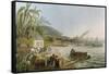 Carting and Putting Sugar Hogsheads on Board', Plate X from 'Ten Views in the Island of Antigua'-William Clark-Framed Stretched Canvas