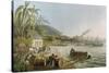 Carting and Putting Sugar Hogsheads on Board', Plate X from 'Ten Views in the Island of Antigua'-William Clark-Stretched Canvas