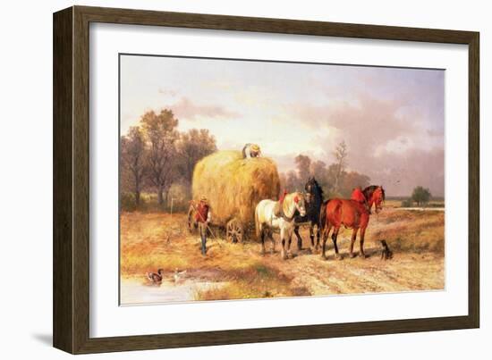 Carting Hay, 19th Century-Alexis De Leeuw-Framed Giclee Print