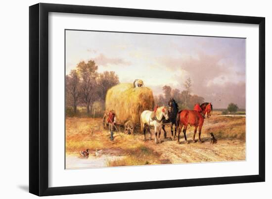 Carting Hay, 19th Century-Alexis De Leeuw-Framed Giclee Print