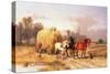 Carting Hay, 19th Century-Alexis De Leeuw-Stretched Canvas