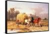 Carting Hay, 19th Century-Alexis De Leeuw-Framed Stretched Canvas