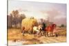 Carting Hay, 19th Century-Alexis De Leeuw-Stretched Canvas