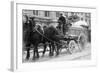 Carting Snow From New York Streets By Horse & Wagon-null-Framed Art Print