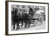 Carting Snow From New York Streets By Horse & Wagon-null-Framed Art Print