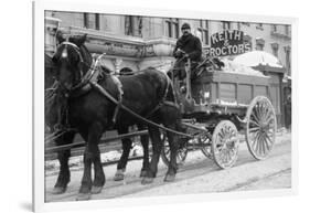 Carting Snow From New York Streets By Horse & Wagon-null-Framed Premium Giclee Print