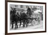 Carting Snow From New York Streets By Horse & Wagon-null-Framed Premium Giclee Print