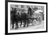 Carting Snow From New York Streets By Horse & Wagon-null-Framed Art Print