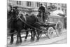 Carting Snow From New York Streets By Horse & Wagon-null-Mounted Art Print