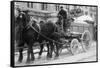 Carting Snow From New York Streets By Horse & Wagon-null-Framed Stretched Canvas
