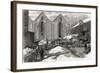 Carting the Ice at Mr Charles' Ice Stores-null-Framed Giclee Print